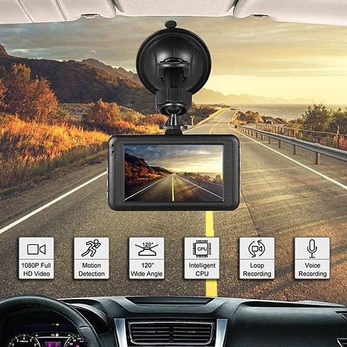 كاميرا لوحة قيادة Black Box بدقة 1080P ومستشعر G وتصوير متواصل للسيارة