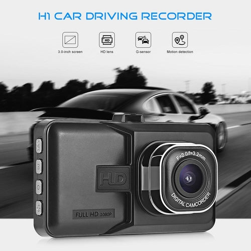كاميرا لوحة قيادة Black Box بدقة 1080P ومستشعر G وتصوير متواصل للسيارة