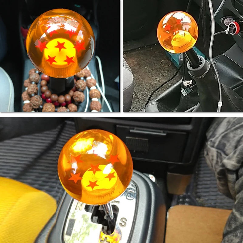 Universal Auto Shift Knob Star Orange 54mm Diameter Gear Shift Knob 1-7 STARS