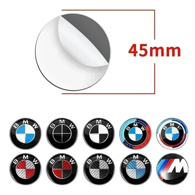 شعار شارة عجلة قيادة السيارة 45 ملم ملصق تزيين تلقائي لسيارات BMW الفئة 1 3 5 7 M Performance M3 M5 F01 F20 F10 F13 F16 F34