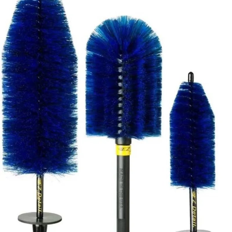 Car Wheel Multifunction Cleaning Brush Long Soft Handle Rim Hub Microfiber Brush Tire Detail Brush Auto Motorcycle Washing Tool