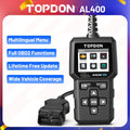 أداة تشخيص الماسح الضوئي Topdon AL400 OBD2 قارئ الكود أداة إصلاح السيارة Clear Artilink400