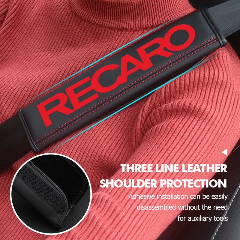 Car Safety Belt Shoulder Cover Strap Padding Protector Pad For Recaro