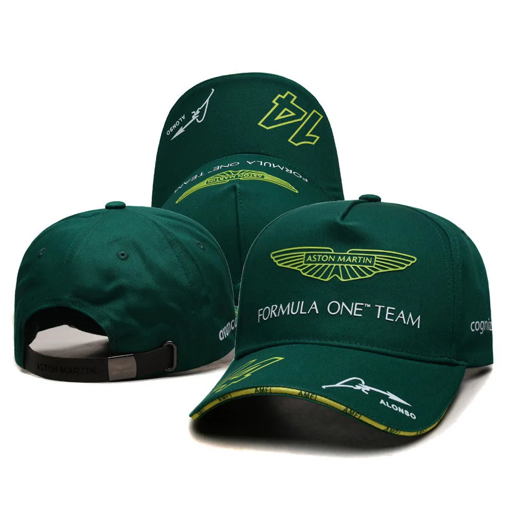 2026 Aston Martin Racing Team Baseball Cap Fernando Alonso Same Style Men Leisure Sunscreen Sun Hat Daily Training Peaked Cap