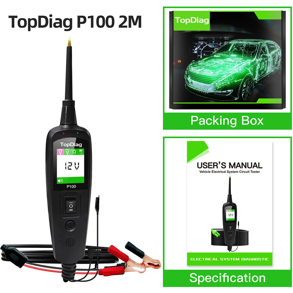 12/24V Multifunctional Car Circuit Tester Power Circuit Probe Kit Car Battery Voltage/Resistant Tester Diagnostic Tool Component