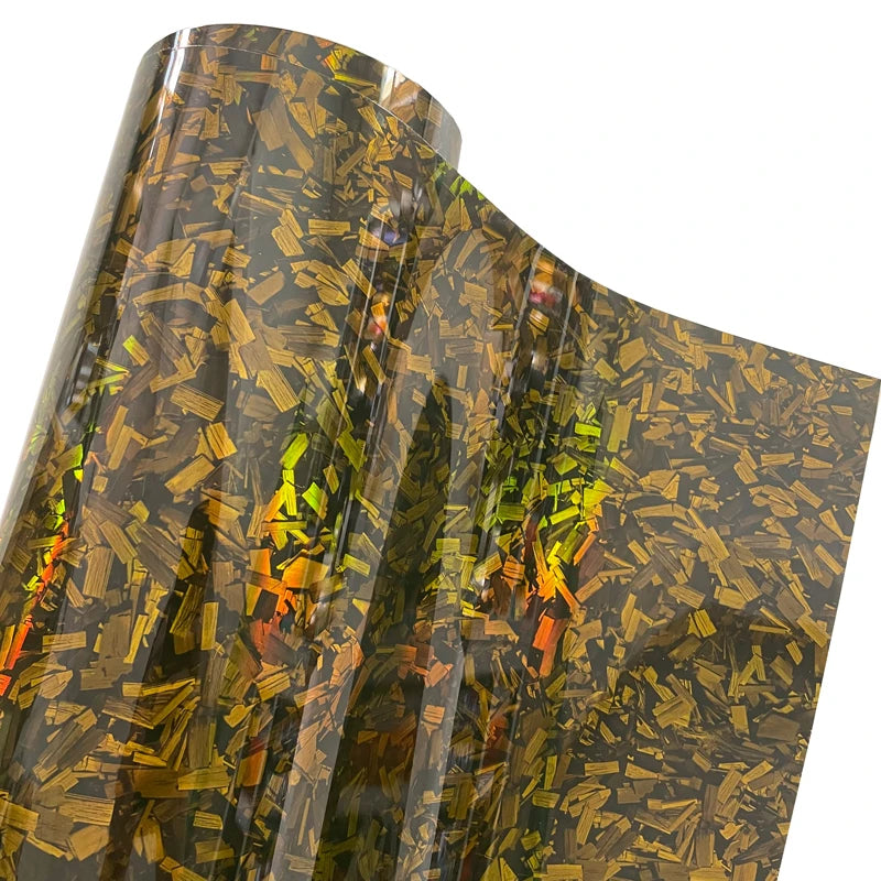 لفافة فينيل كربون فايبر لامع PET ممتاز ذاتي اللصق لتغليف السيارات والشاحنات