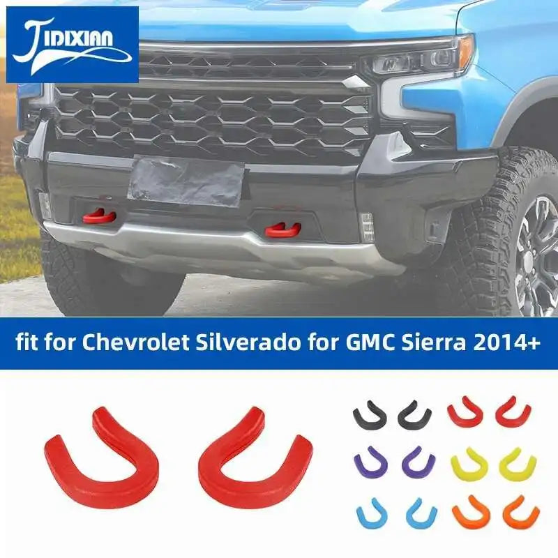 Chevrolet Silverado for GMC Sierra 2014-2026 Car Exterior Front Bumper Trailer Tow Hook Protective Cover