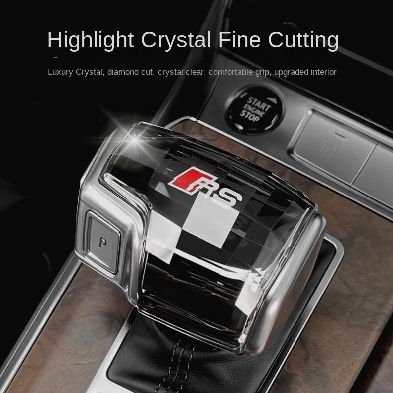 Audi Crystal Gear Shift Handle Head Lever A6 C8 A6L RS7 A7 Q7 RS6 A4 A4L Q5L RS4 RS5 A5 S4 S5 SQ5