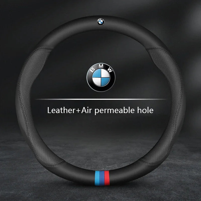 غطاء عجلة قيادة السيارة من BMW لـ M X1 X3 X5 X6 G20 G30 E39 E46 E87 E90 E92 F10 F15 F30 ألياف الكربون جلد سويدي إكسسوارات