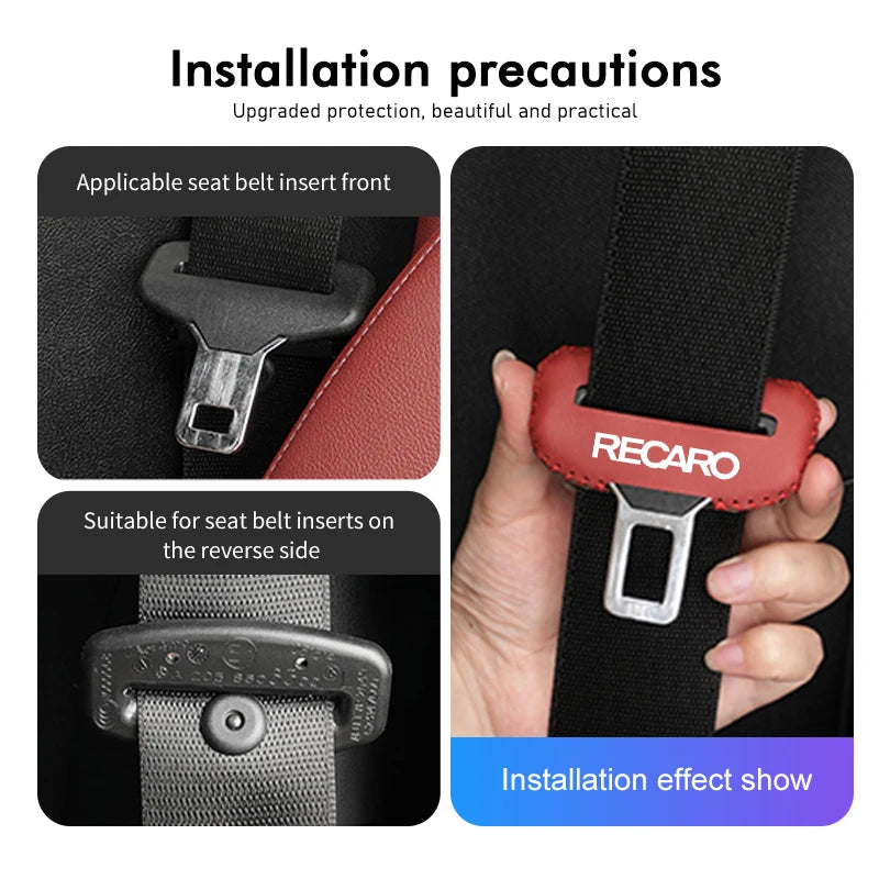Car Seat Safety Buckle Protection Sleeve Adjusting Clip For Recaro