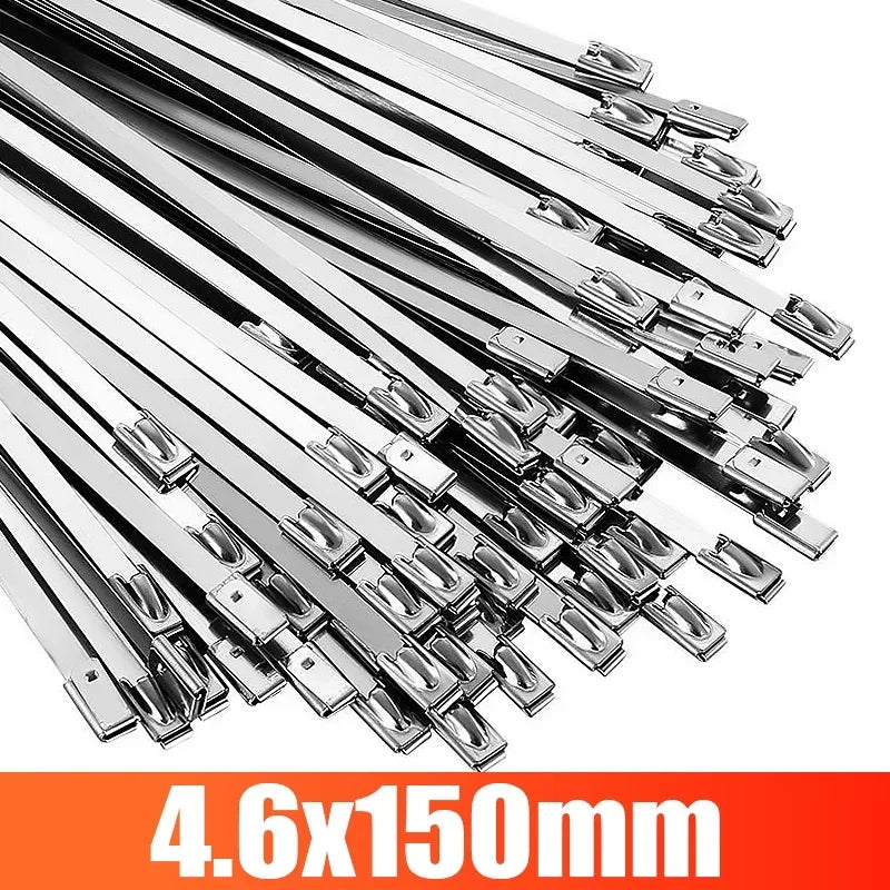 Wholesale Metal Self Locking Cable Ties Reusable Heavy Duty Cables Tie Organizer Multifunction Stainless Steel Zip Tie Fastener