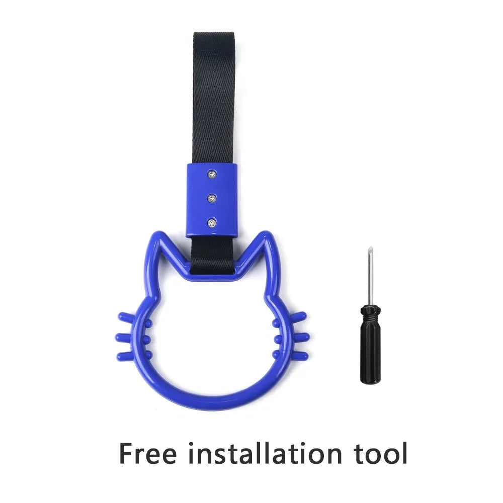 مقبض حزام يد حافلة قطار JDM قطعة واحدة جديد Tsurikawa حلقة قلب تزيين سيارة Drift Charm حزام حلقة تحذير لوازم تزيين السيارة