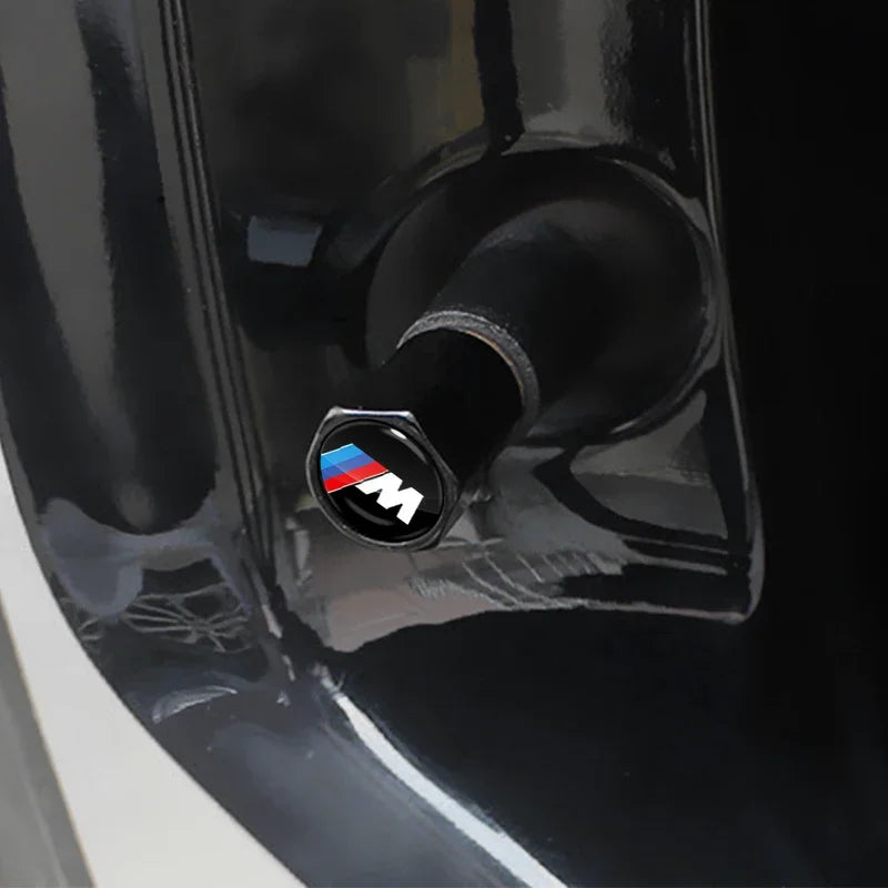 4 قطع أغطية صمام إطار عجلة السيارة أغطية ساق هوائية إكسسوارات لسيارات BMW M E46 E39 E70 F10 F20 F30 X5 X6 X1 M3 M5 M6 E71 F01 F02 F87