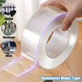 1 Roll Transparent Double Sided Nano Tape, Reusable Waterproof Wall Adhesive Strips, Heat Resistant for Home Improvement