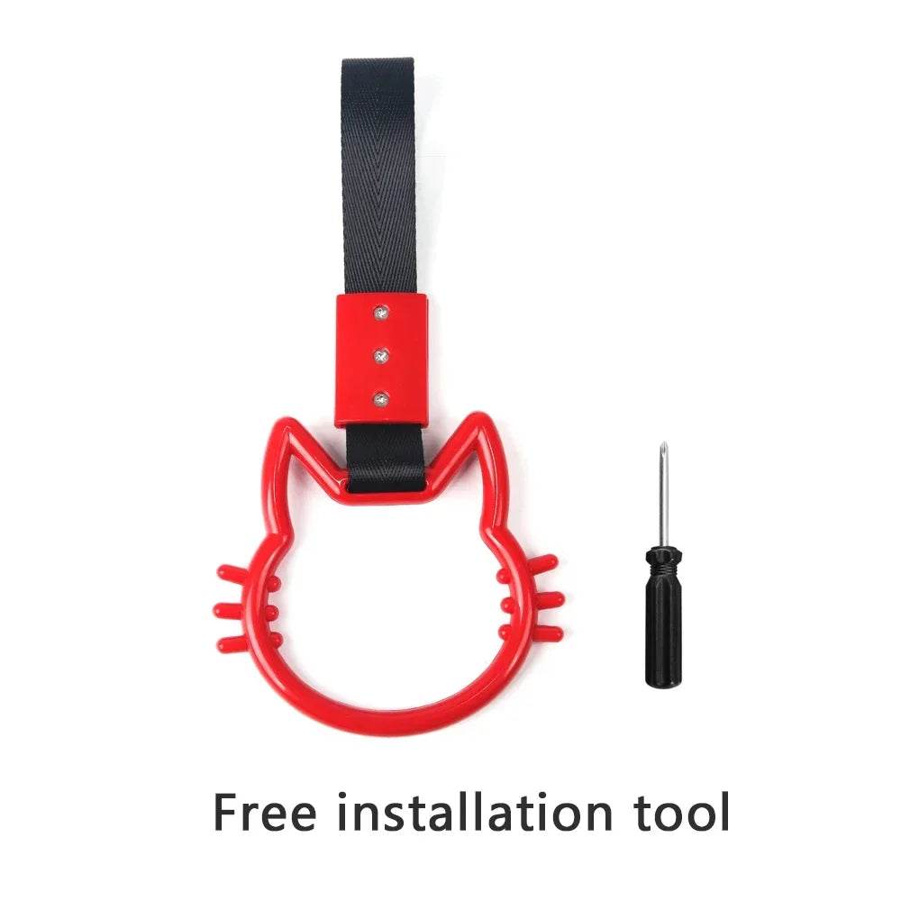 مقبض حزام يد حافلة قطار JDM قطعة واحدة جديد Tsurikawa حلقة قلب تزيين سيارة Drift Charm حزام حلقة تحذير لوازم تزيين السيارة