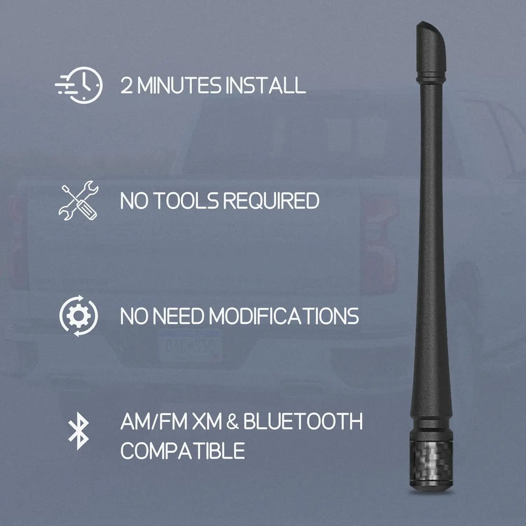7inch Rubber Truck Antenna for 1998-2022 Chevrolet Silverado 1500 2500 3500 HD GMC Sierra 1500 2500 3500 Denali, FM/AM