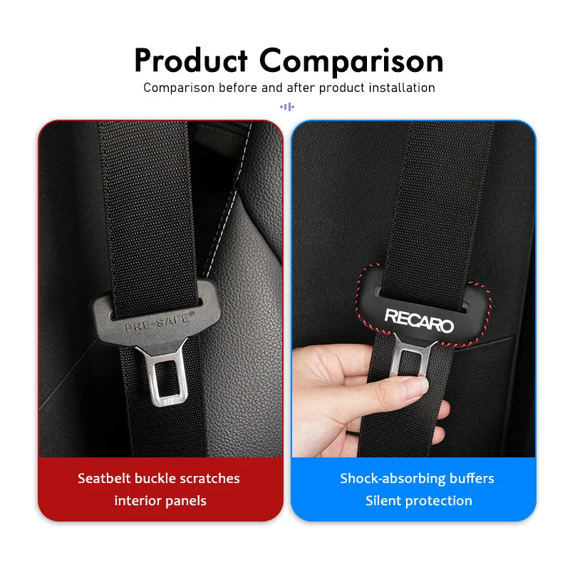 Car Seat Safety Buckle Protection Sleeve Adjusting Clip For Recaro