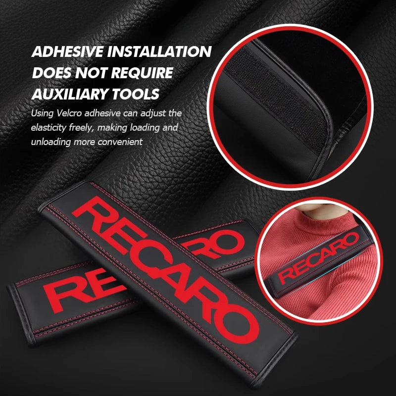Car Safety Belt Shoulder Cover Strap Padding Protector Pad For Recaro