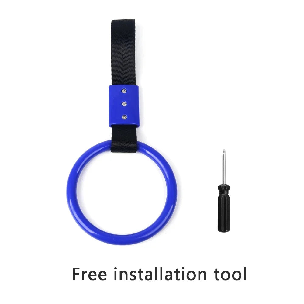 مقبض حزام يد حافلة قطار JDM قطعة واحدة جديد Tsurikawa حلقة قلب تزيين سيارة Drift Charm حزام حلقة تحذير لوازم تزيين السيارة