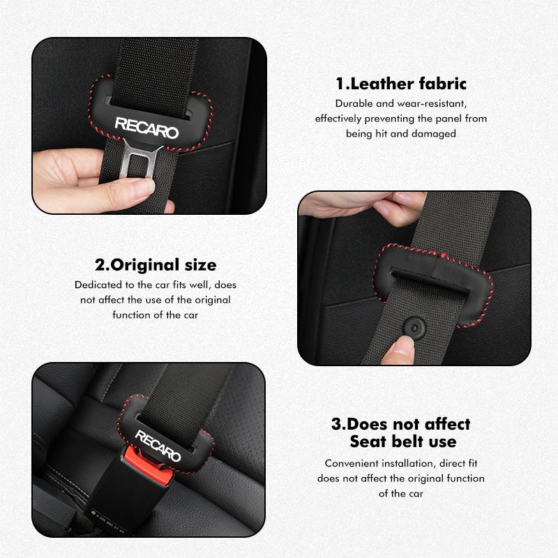 Car Seat Safety Buckle Protection Sleeve Adjusting Clip For Recaro