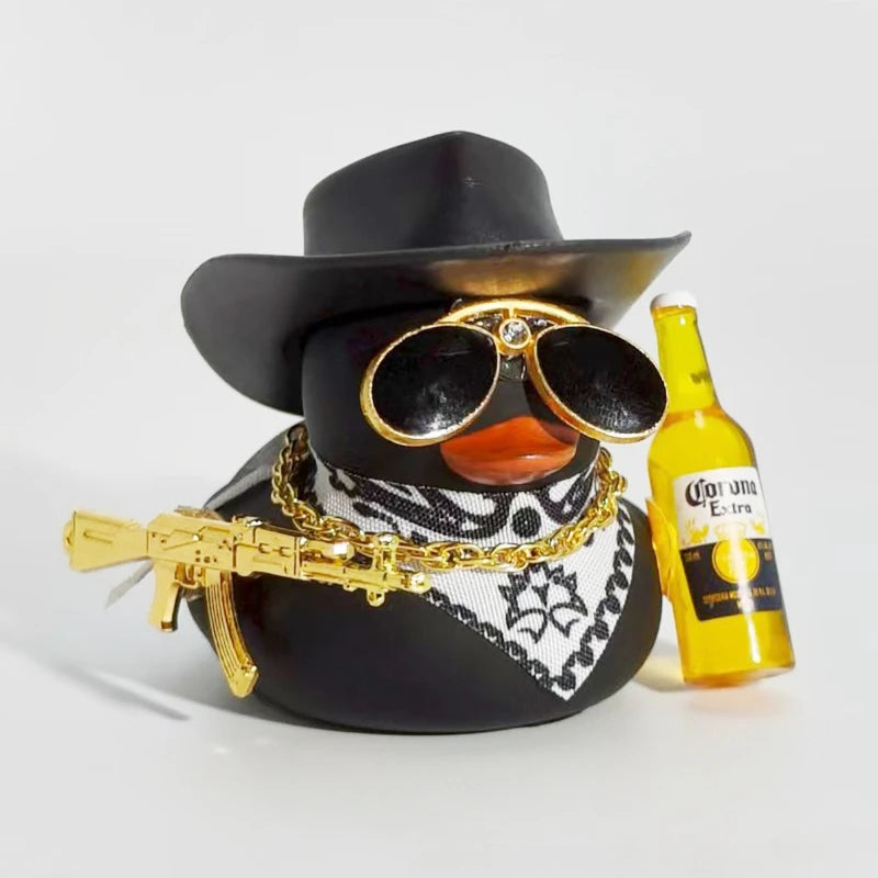 Cowboy Rubber Duck Car Ornament for Jeep Duck Car Dashboard Decorations Quirky Rubber Duck Car Accessories Funny Office Gifts