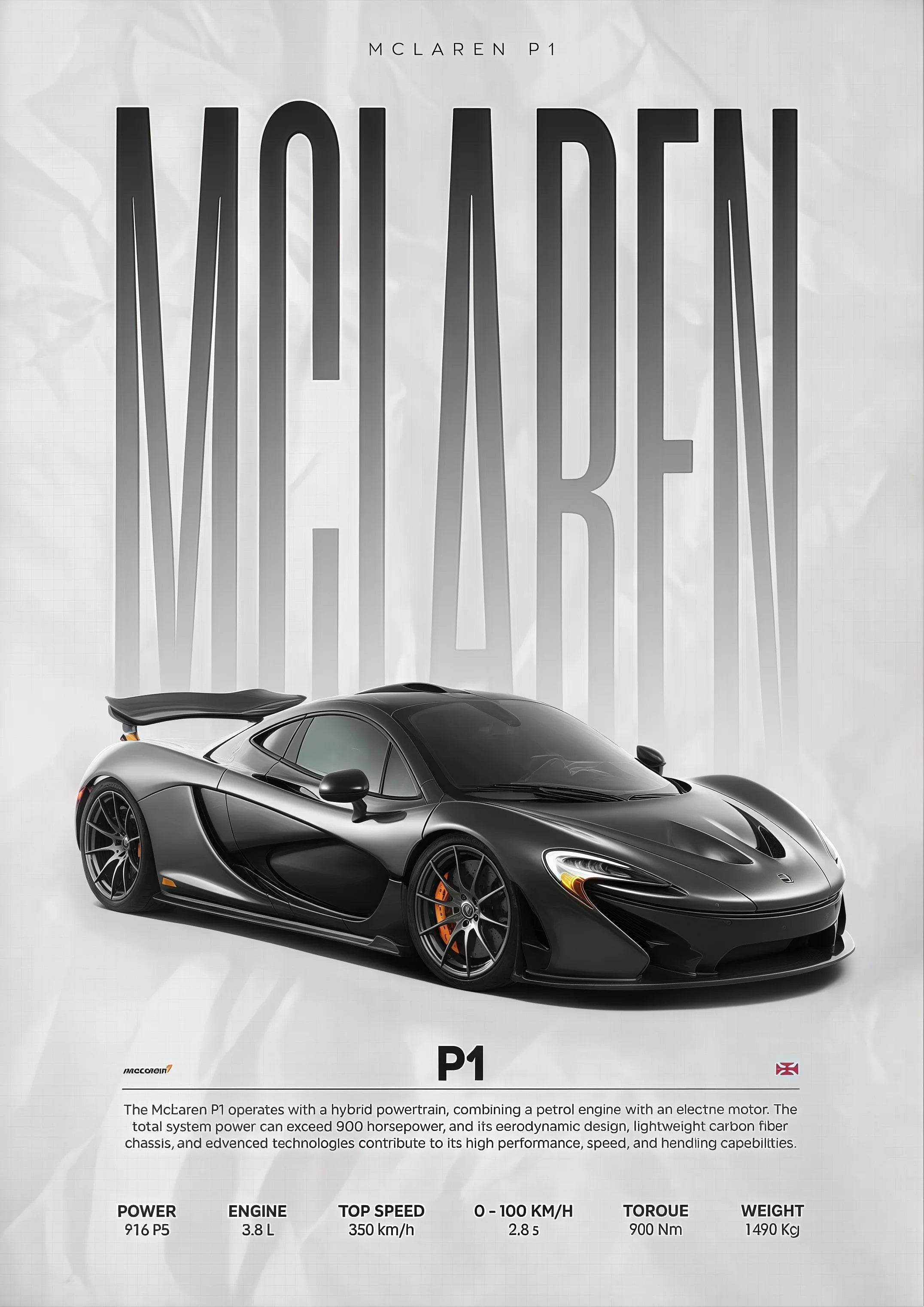 Modern Famous Cars W16 750S Canvas Painting Wall Art Fashion Luxury Sports Car Poster Prints For Living Room Home Decor Gift