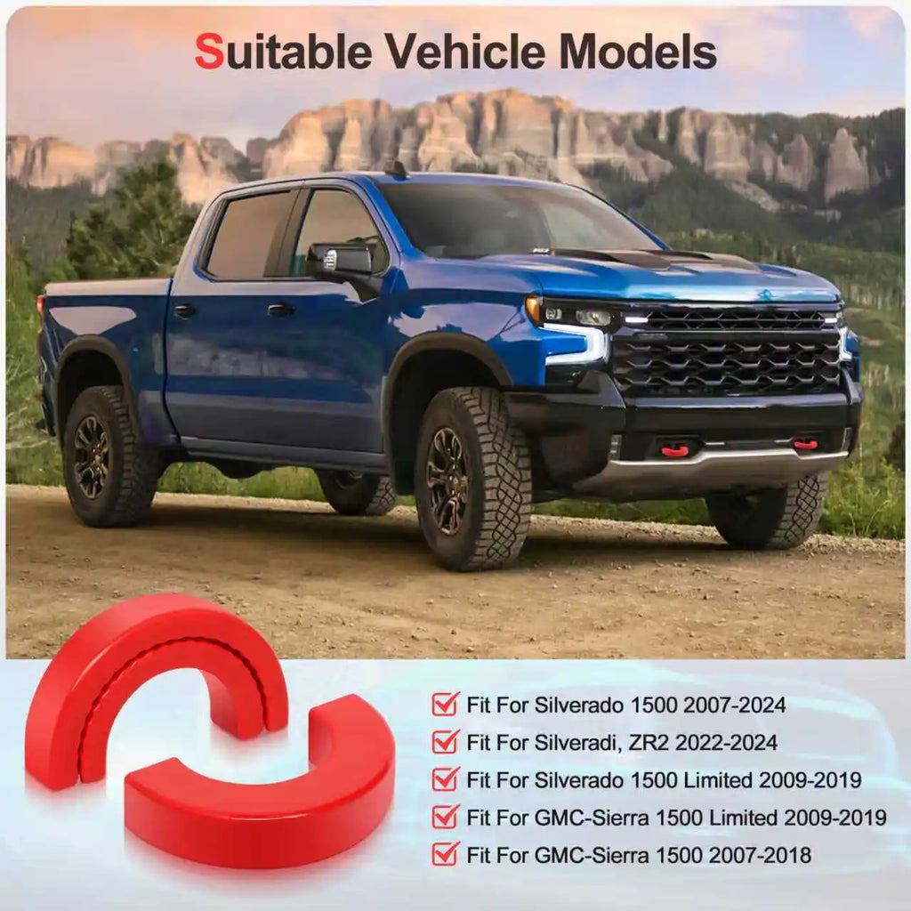 Tow Hitch Covers for Chevy Silverado 1500(2007-2024)&GMC Sierra 1500 (2007-2018), Tow Hook Cover Accessories