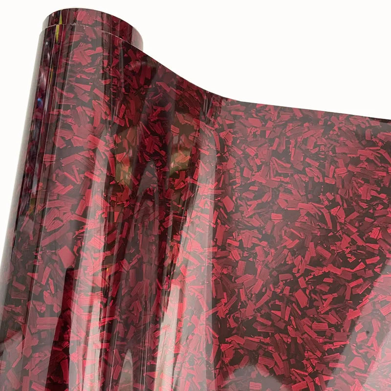 Premium PET Gloss Forged Carbon Fiber Vinyl Wrap Roll Self Adhesive Decal Vehicle Car Wrapping Foil