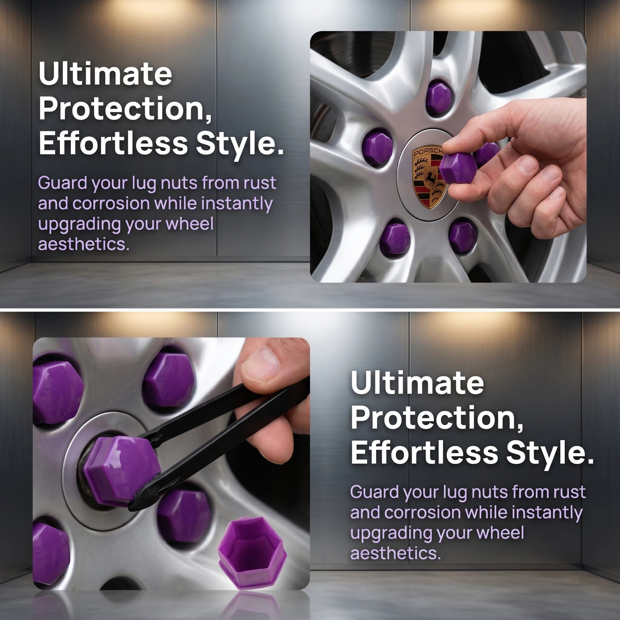 runmade 20pcs Car Wheel Nut Caps, Hexagon Anti-Rust Protection Cover, 17mm 19mm 21mm Hub Nut Decoration Accessories for Most Car