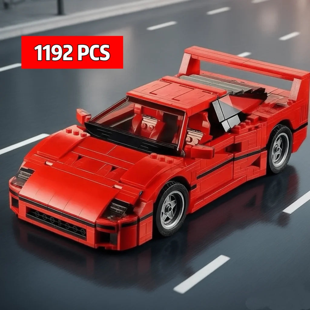 Classic Racing 10248 F40 Compatible MOC-49743 Sports Car 1192 PCS Splicing Assembly Building Block Toy Model DIY Kids Gift