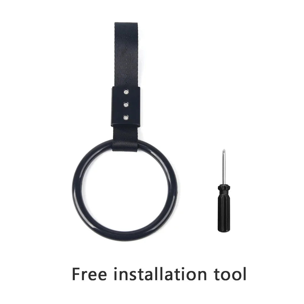 مقبض حزام يد حافلة قطار JDM قطعة واحدة جديد Tsurikawa حلقة قلب تزيين سيارة Drift Charm حزام حلقة تحذير لوازم تزيين السيارة