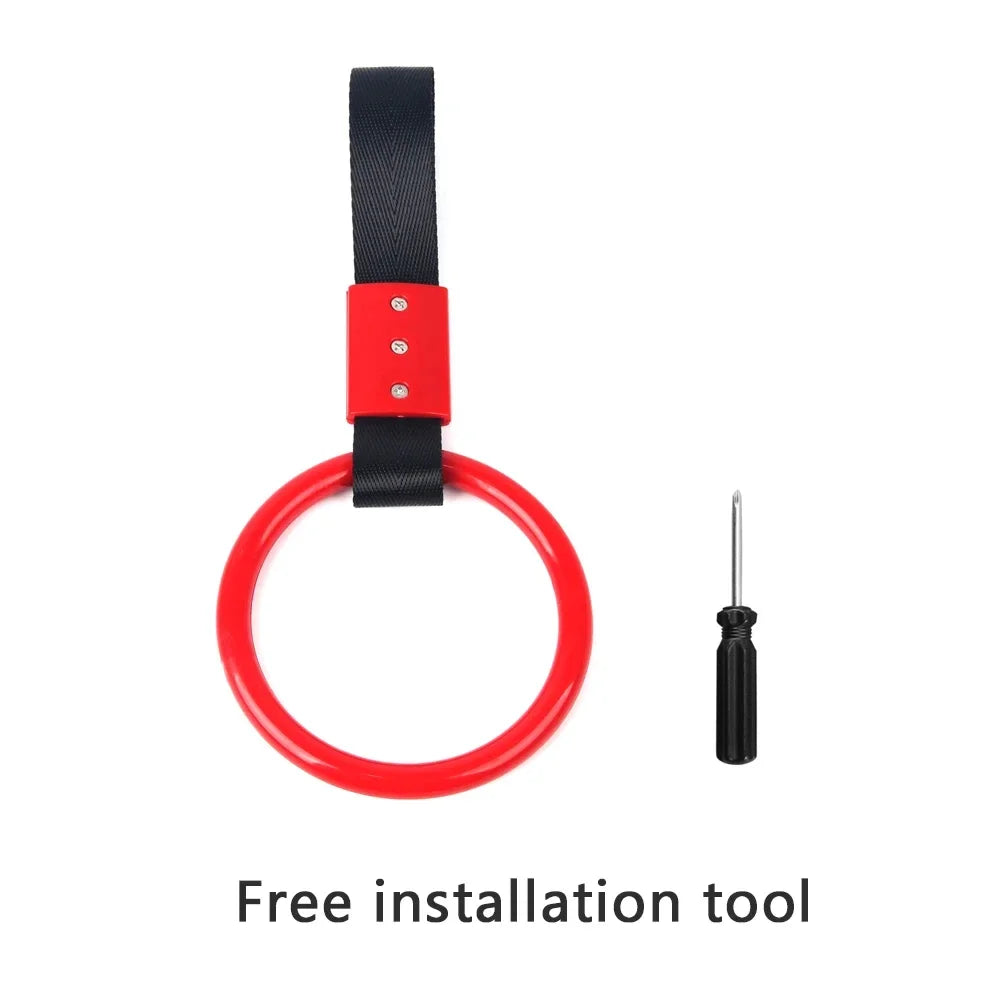 مقبض حزام يد حافلة قطار JDM قطعة واحدة جديد Tsurikawa حلقة قلب تزيين سيارة Drift Charm حزام حلقة تحذير لوازم تزيين السيارة