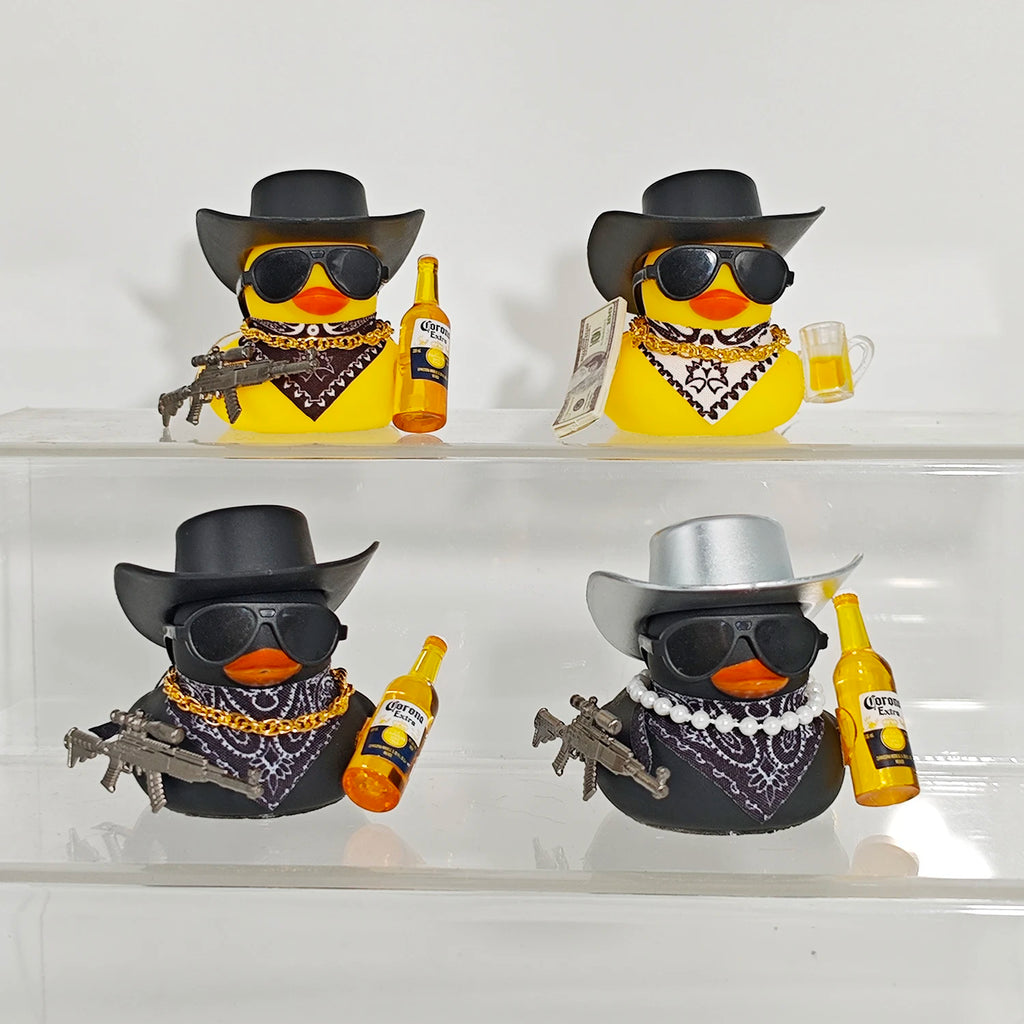 Cowboy Rubber Duck Car Ornament for Jeep Duck Car Dashboard Decorations Quirky Rubber Duck Car Accessories Funny Office Gifts