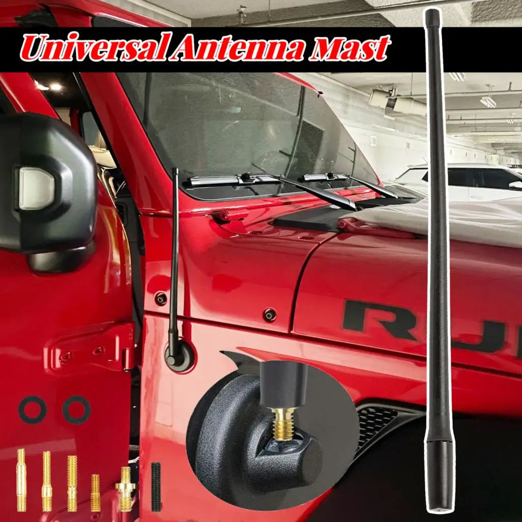 هوائي بطول 13 بوصة لسيارة جيب رانجلر JK JKU JL JLU روبيكون صحارى جلاديتور، محول سارية استقبال، اكسسوارات سيارات 2007 - 2021