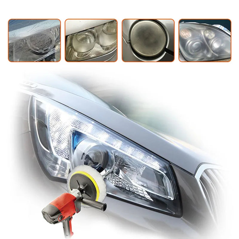 Professional Car Headlight Restoration Kit - Remove Yellowing & Scratches, Long Lasting Polish for Car/Motorcycle/ATV Lights