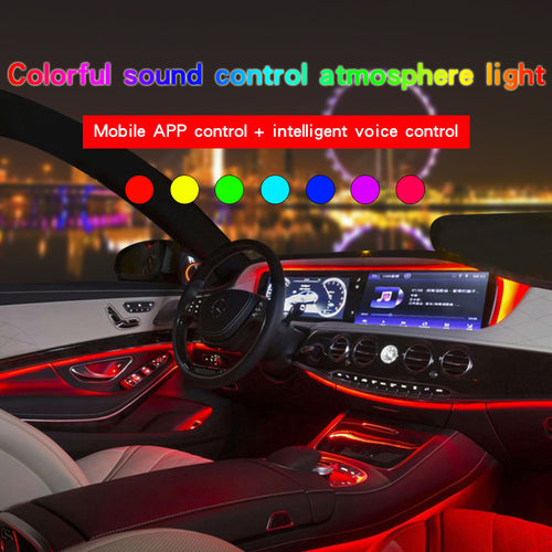 إضاءة داخلية متوهجة للسيارة بمصباح جوي RGB